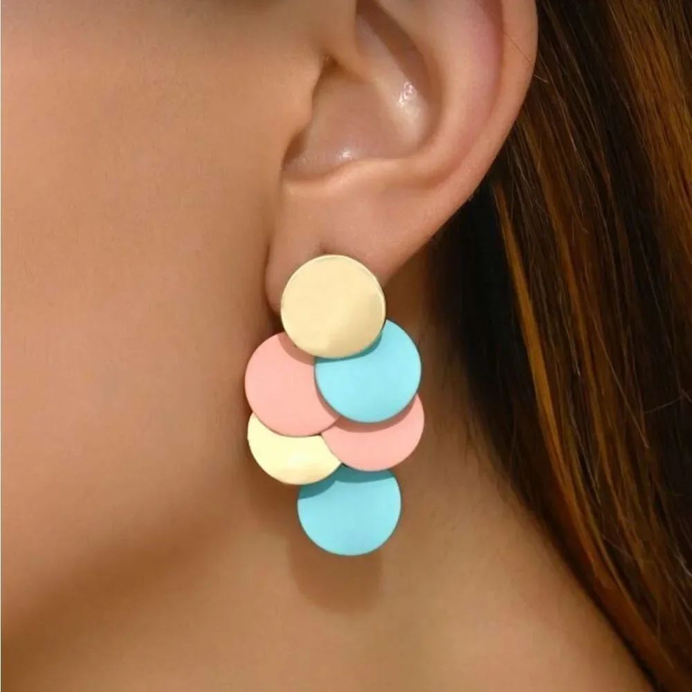 Layered Disc Earrings A1641